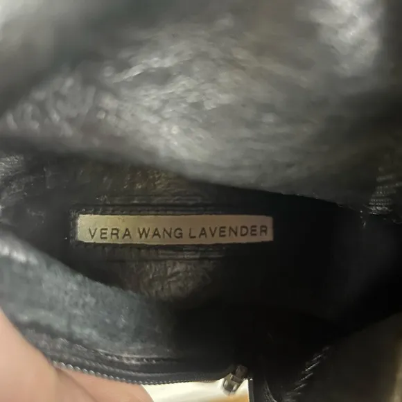 Vera Wang Lavender Women’s Leather Black Over The Knee Zip Side‎ Boots- Size 6