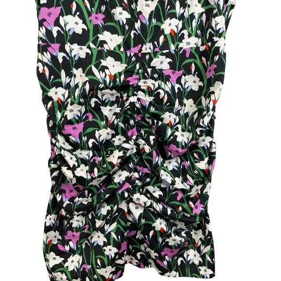Veronica Beard Janis Floral Puff Sleeve‎ V-Neck Dress Size 14