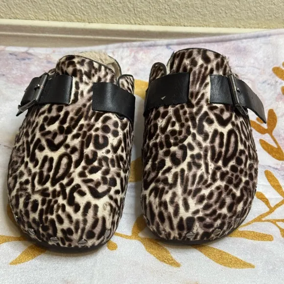 Veronica Beard Leopard Print Shoes with Black Accents