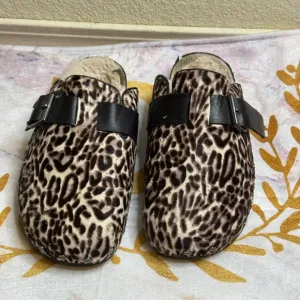 Veronica Beard Leopard Print Shoes with Black Accents