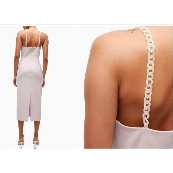 Veronica Beard Reese Dress Resin Link Pencil Dress Barley Orchid 6 NWT 648