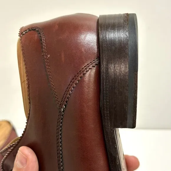 VERY GOOD Bally Cap Toe Derby Burgundy Calf Made in Italy UK 7.5 / US 8.5