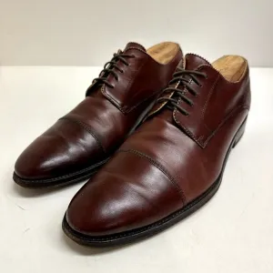 VERY GOOD Bally Cap Toe Derby Burgundy Calf Made in Italy UK 7.5 / US 8.5