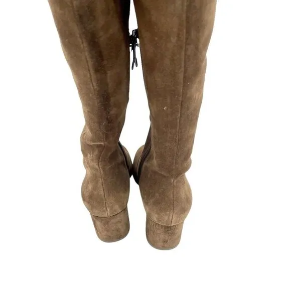 Via Spiga Finlay Boots Brown Suede Leather Over the Knee SZ 5 New $495