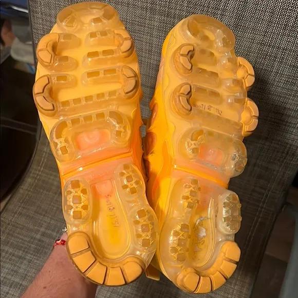 Vibrant Orange Nike Vapormax plus Shoes