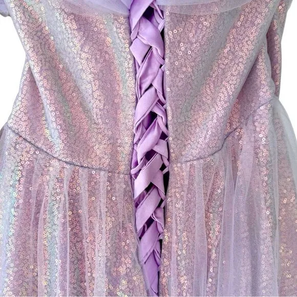 VigoCouture Lavender Shimmering Sparkly Tulle Off the Shoulder Formal Prom Dress