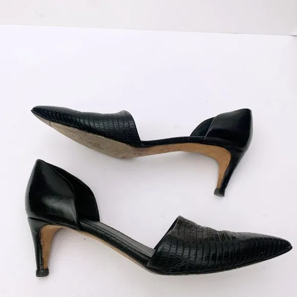 Vince Aurelian D'Orsay Embossed Leather Boots