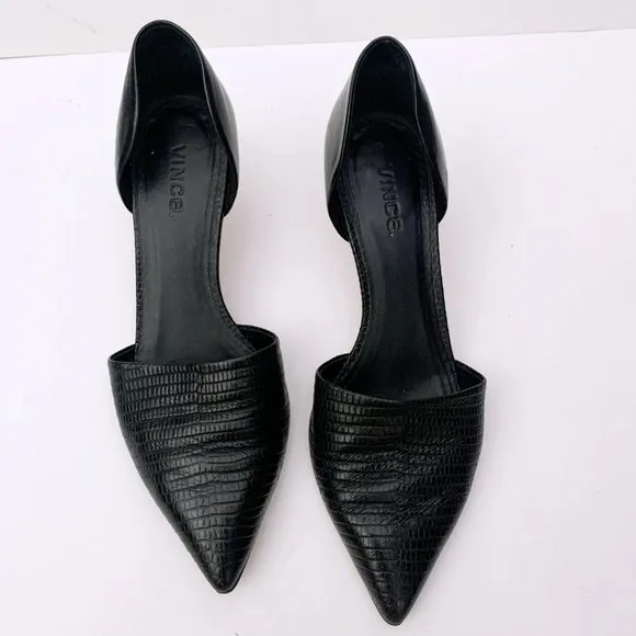 Vince Aurelian D'Orsay Embossed Leather Boots