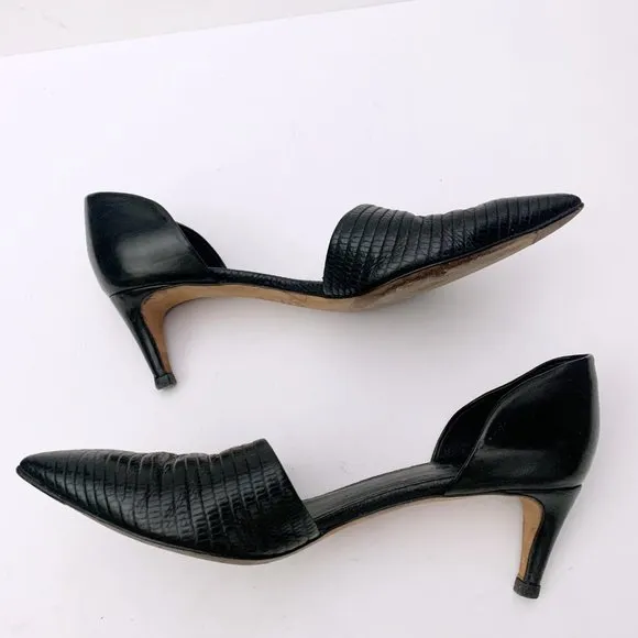 Vince Aurelian D'Orsay Embossed Leather Boots