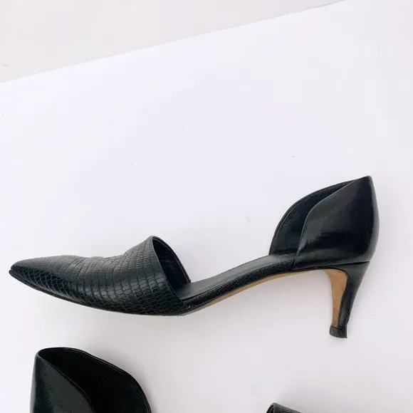 Vince Aurelian D'Orsay Embossed Leather Boots