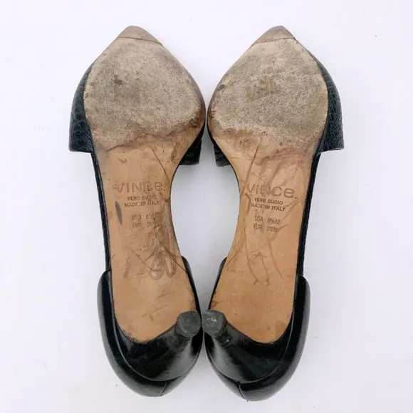 Vince Aurelian D'Orsay Embossed Leather Boots