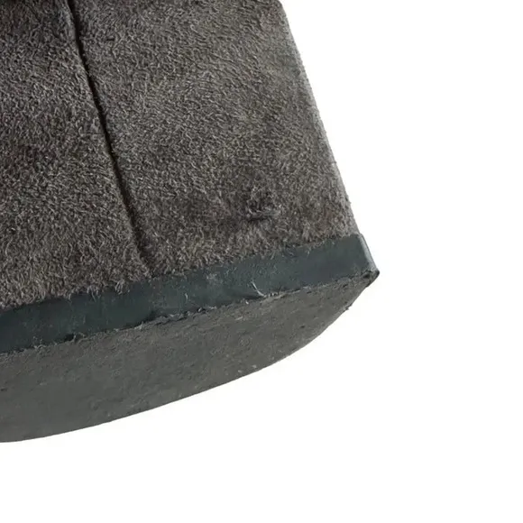 Vince Blakely Suede Block Heel Booties Gray Women's 7.5 Side Zip 2.5&quot; Heel