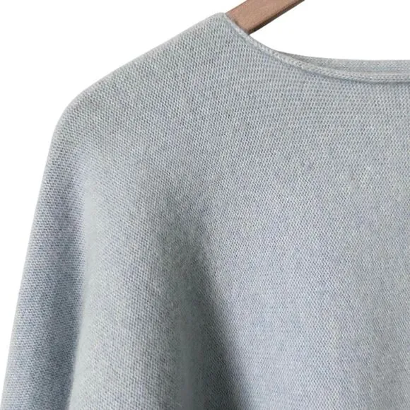 Vince Boat Neck Dolman Sleeve Cashmere Sweater Heather Glacier Size XXS