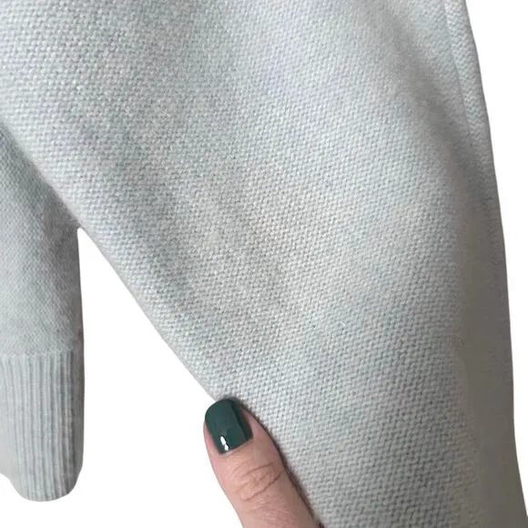 Vince Boat Neck Dolman Sleeve Cashmere Sweater Heather Glacier Size XXS