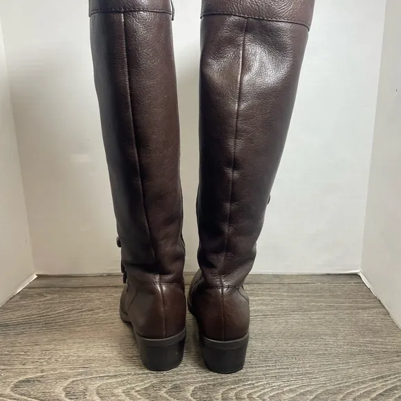 Vince Camuto brown bohemian leather tall boots size 6.5