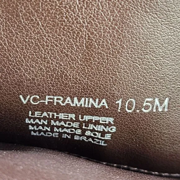 Vince Camuto- Framina Brown Leather Knee High Riding Boots Side Zip, Size 10.5