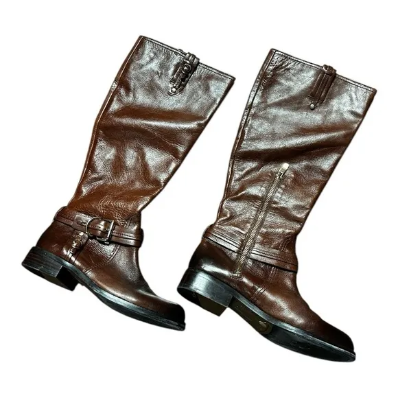 Vince Camuto KABO 2 Brown Leather Riding Boots