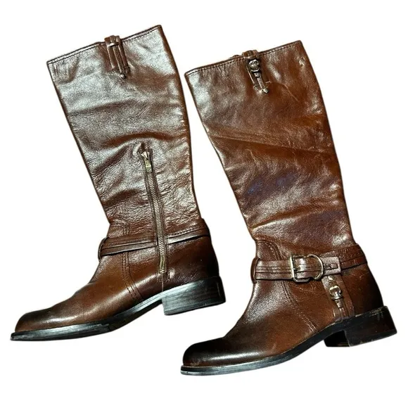 Vince Camuto KABO 2 Brown Leather Riding Boots