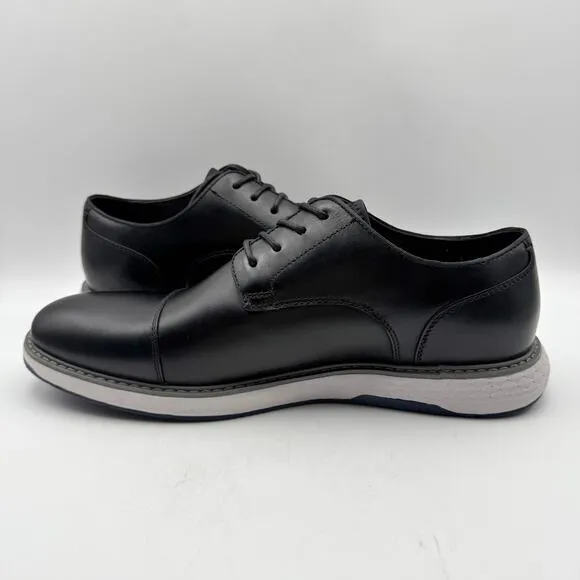 Vince Camuto Mens Stellen Derby Shoes US 11M Black Leather Cap Toe Comfort NIB