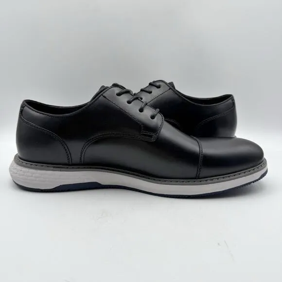 Vince Camuto Mens Stellen Derby Shoes US 11M Black Leather Cap Toe Comfort NIB