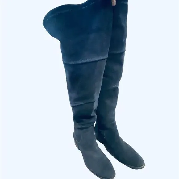 Vince Camuto Navy Suede Over the Knee Cuffable Boots — SZ 8.5