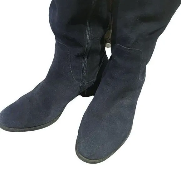 Vince Camuto Navy Suede Over the Knee Cuffable Boots — SZ 8.5