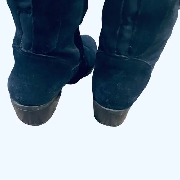 Vince Camuto Navy Suede Over the Knee Cuffable Boots — SZ 8.5