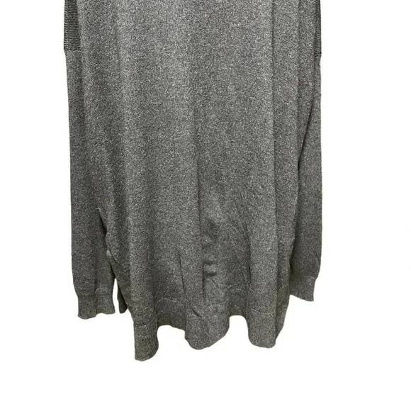 Vince Charcoal Gray Boat Neck Side Slit Sweater Size Medium