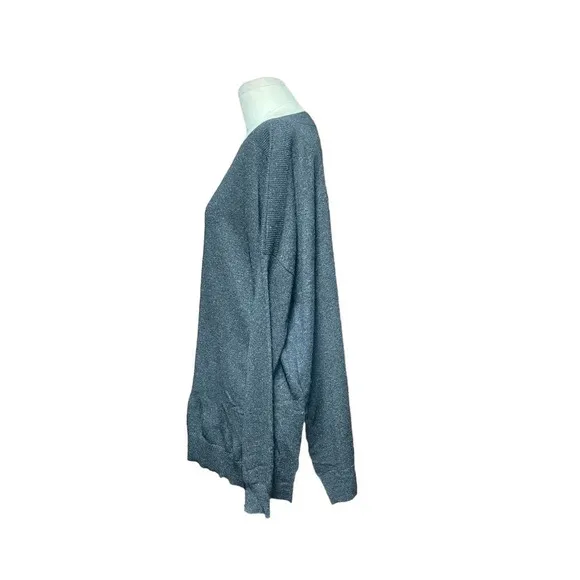 Vince Charcoal Gray Boat Neck Side Slit Sweater Size Medium