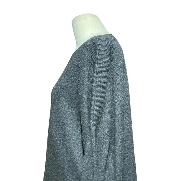 Vince Charcoal Gray Boat Neck Side Slit Sweater Size Medium