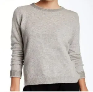 Vince Gray Boat Neck Cotton Sweater In Light Grey $225