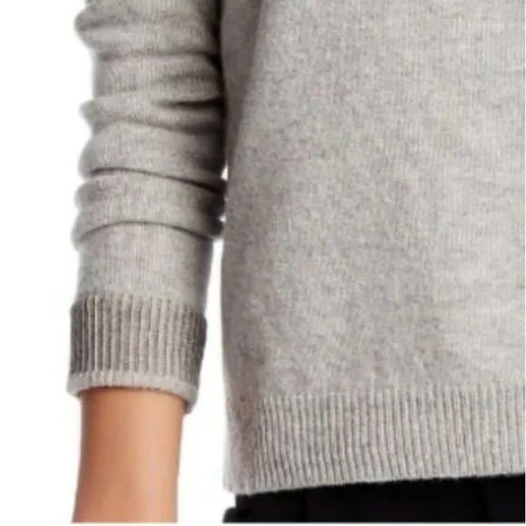 Vince Gray Boat Neck Cotton Sweater In Light Grey $225