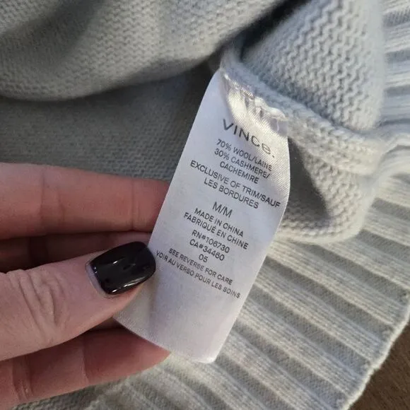 Vince Light blue Wool Cashmere sweater size M
