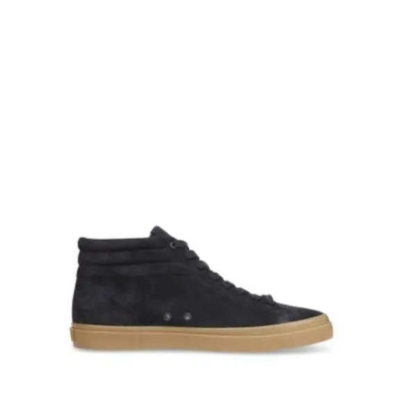 VINCE. Mens Navy Collar Sefton Round Toe Leather Sneakers Shoes 12 M