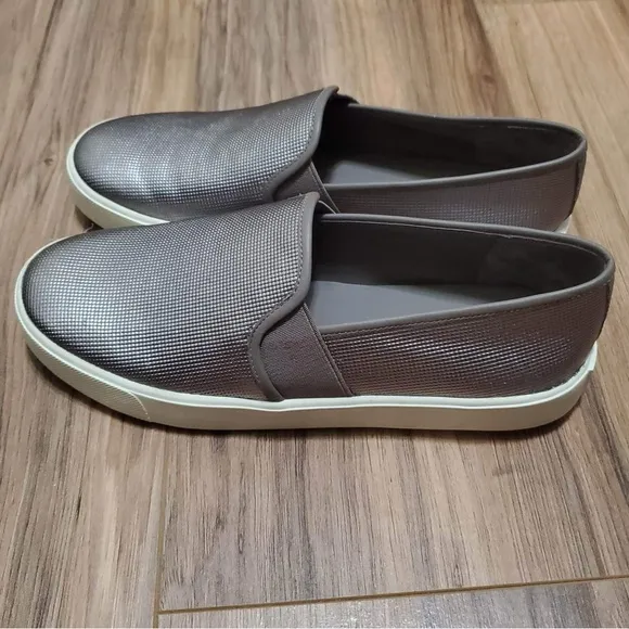 Vince Metallic slip on shoes size 6