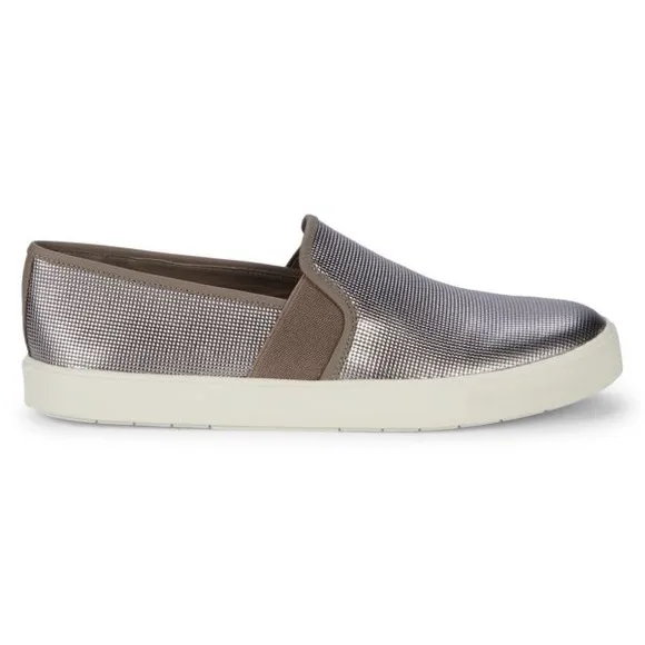 Vince Metallic slip on shoes size 6