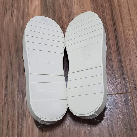 Vince Metallic slip on shoes size 6