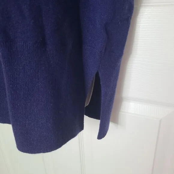 Vince women Boat Neck Sweater Pullover 100% Cashmere Royal Blue size M New