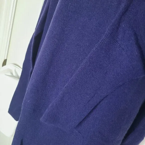 Vince women Boat Neck Sweater Pullover 100% Cashmere Royal Blue size M New