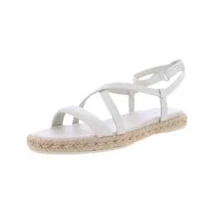 VINCE. Womens Ivory Adjustable Smith Round Toe Leather Espadrille Shoes 10 M