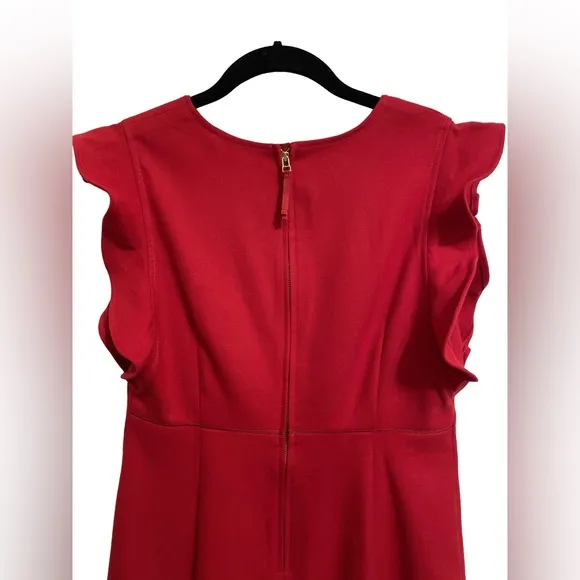 Vineyard Vines Red Ruffle Flutter Sleeve Mini Dress NWT