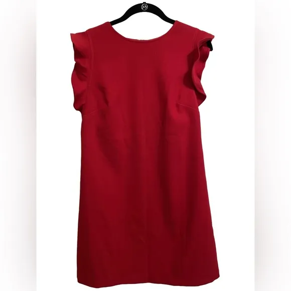 Vineyard Vines Red Ruffle Flutter Sleeve Mini Dress NWT