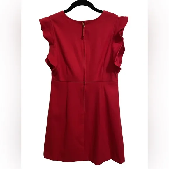 Vineyard Vines Red Ruffle Flutter Sleeve Mini Dress NWT