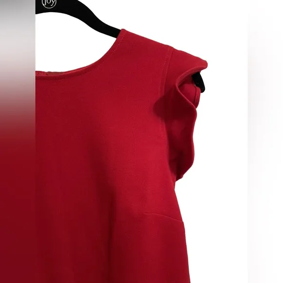 Vineyard Vines Red Ruffle Flutter Sleeve Mini Dress NWT