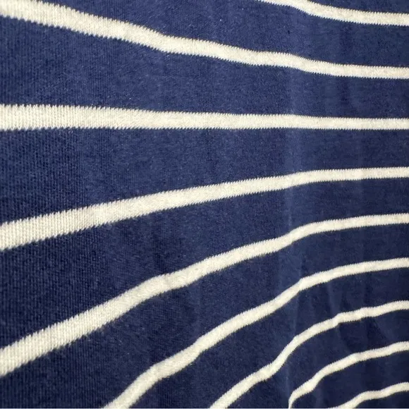 Vineyard Vines Striped Simple Boatneck Dress Deep Bay Blue XL Nautical Preppy