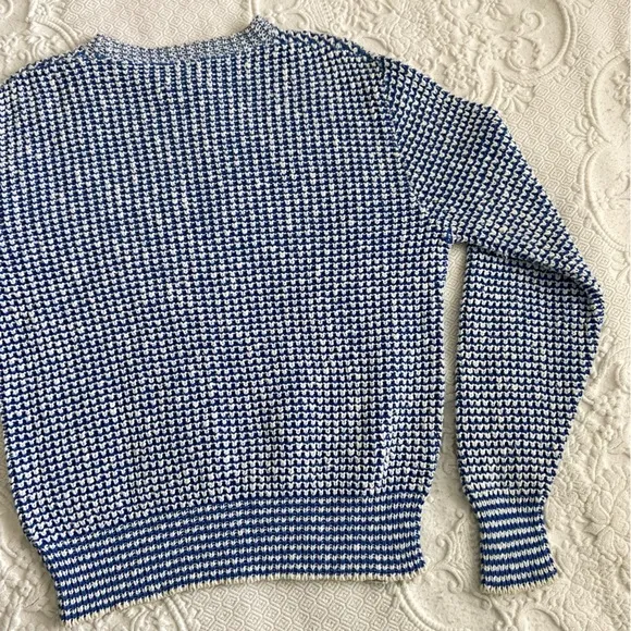 Vintage 1990s Boat House Row Fisherman Chunky Knit Crewneck Sweater 100% Cotton