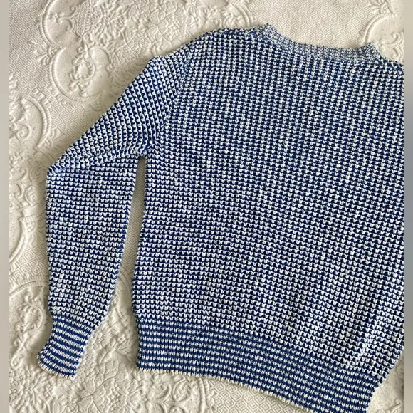 Vintage 1990s Boat House Row Fisherman Chunky Knit Crewneck Sweater 100% Cotton