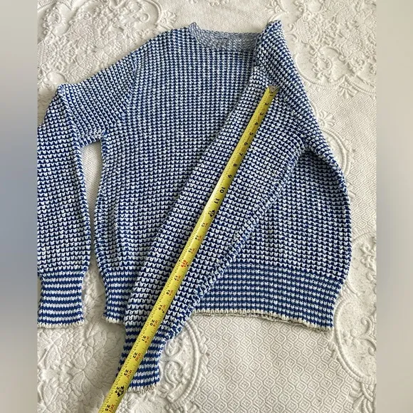 Vintage 1990s Boat House Row Fisherman Chunky Knit Crewneck Sweater 100% Cotton