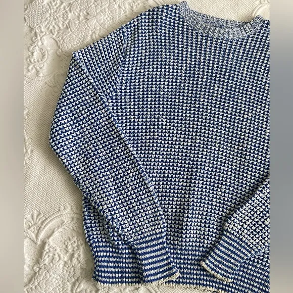 Vintage 1990s Boat House Row Fisherman Chunky Knit Crewneck Sweater 100% Cotton