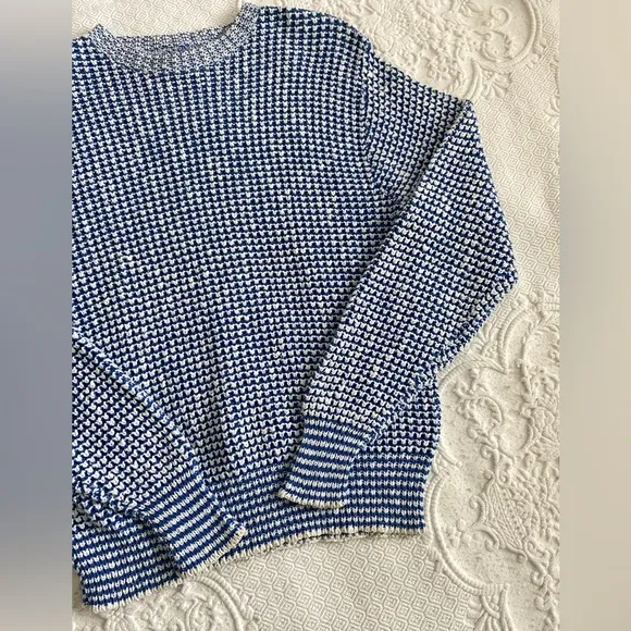 Vintage 1990s Boat House Row Fisherman Chunky Knit Crewneck Sweater 100% Cotton